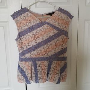 Bcbg peplum blouse
